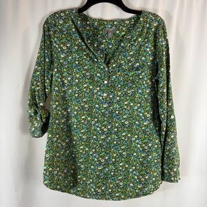 j jill top Shirt Women Blouse Floral
1/4 Button V Neck size: XS